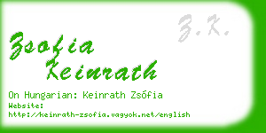 zsofia keinrath business card